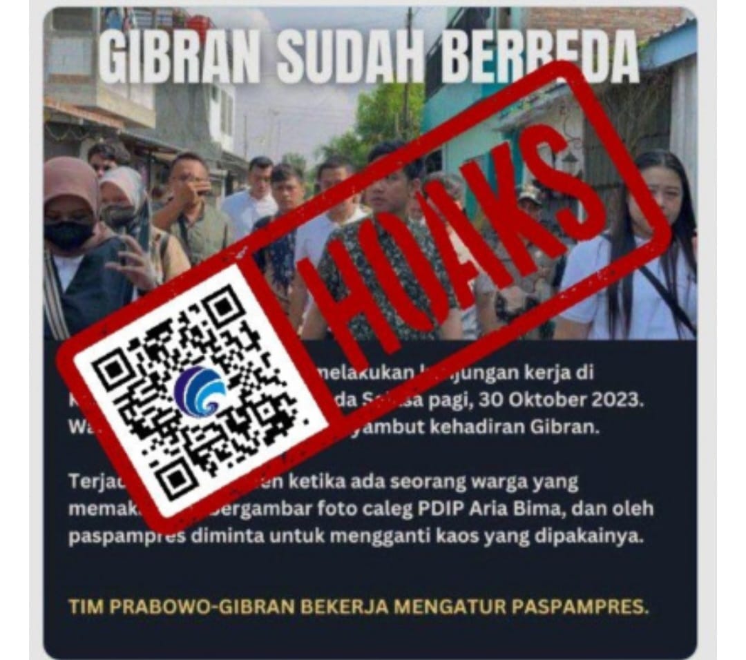 Paspampres Viral Minta Warga Copot Kaos Caleg PDIP, Gibran: Hoaks