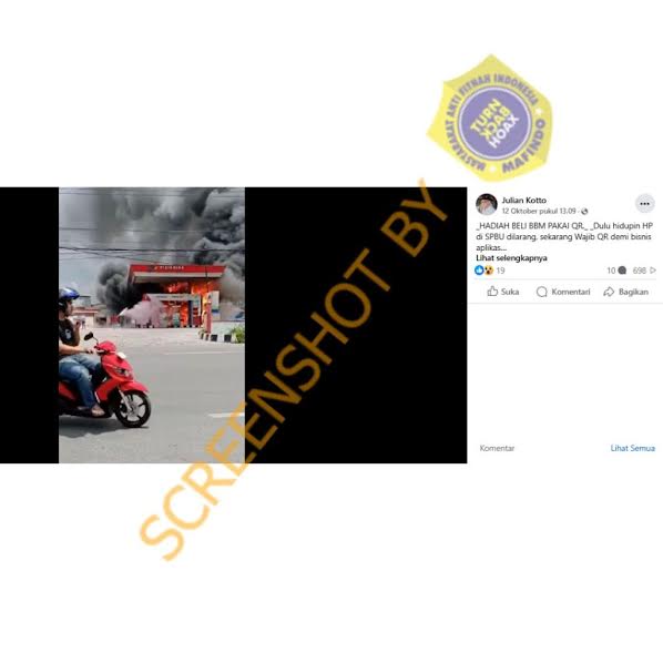 [HOAKS atau FAKTA] : Transaksi Menggunakan Qris bisa Sebabkan SPBU Terbakar