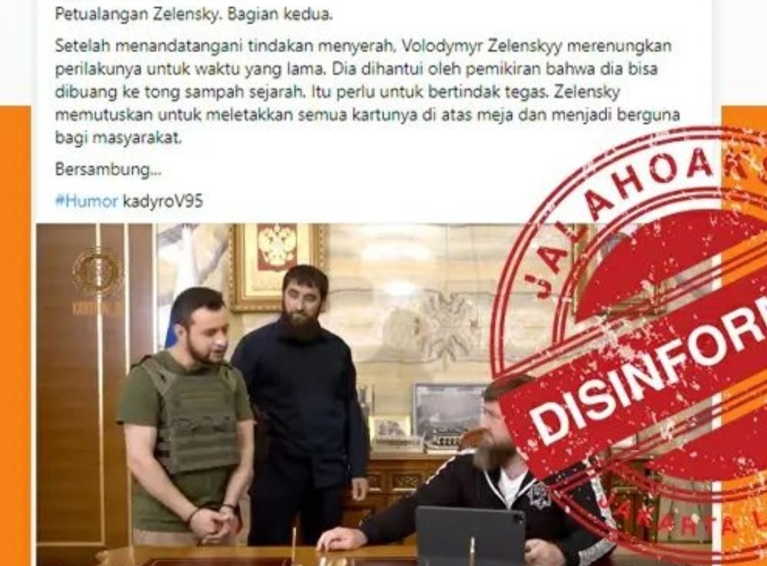 [HOAKS atau FAKTA]: Presiden Ukraina Menyerah Pada Rusia
