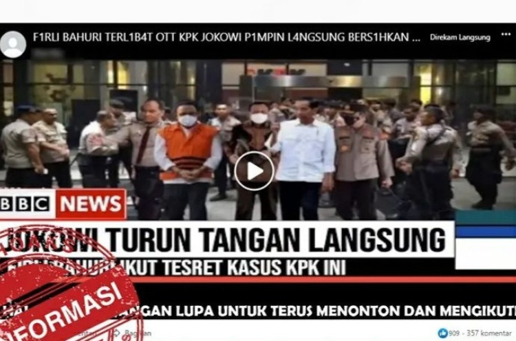 [HOAKS atau FAKTA]: Jokowi Turun Tangan Tangkap Ketua KPK Firli Bahuri