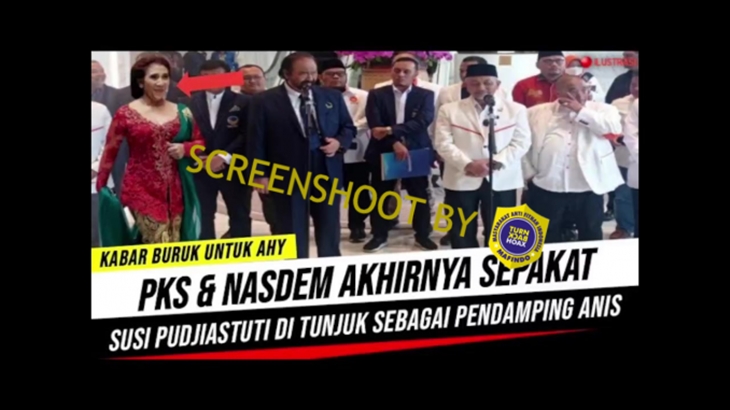 [HOAKS atau FAKTA]: PKS dan NasDem Sepakat Susi Pudjiastuti Jadi Pendamping Anies