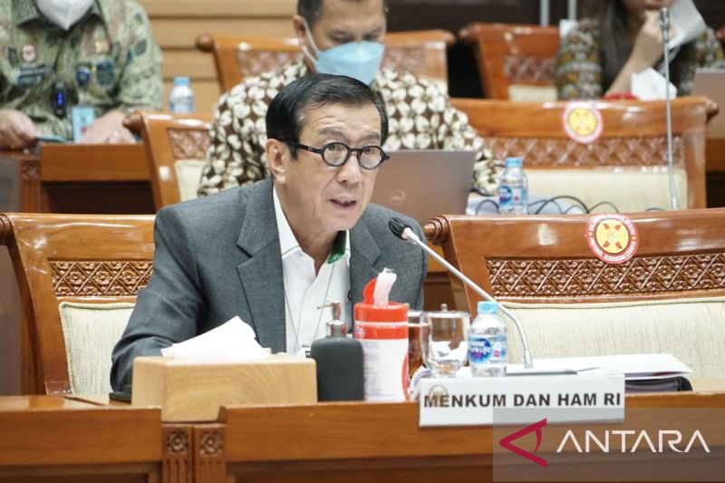 Menteri Hukum dan Hak Asasi Manusia (Menkumham) RI Yasonna Hamonangan Laoly. (ANTARA/ (HO-Humas Kemenkumham)