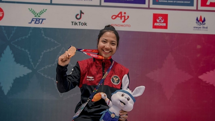 Raih Emas di SEA Games Kamboja, Pesepeda Sayu Bella Puji Dukungan Tim CdM