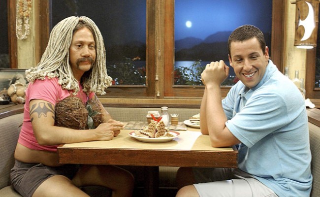 Adam Sandler dan Rob Schneider berteman dekat dan sering mengimprovisasi dialog mereka (Foto: imdb.com)