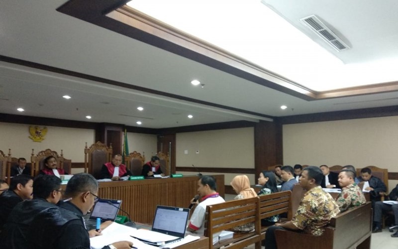 Lina Nurhasanah saat bersaksi di Pengadilan Tipikor