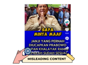 [HOAKS atau FAKTA] : Prabowo Meminta Maaf karena Gas LPG 3 Kilogram Sempat Langka