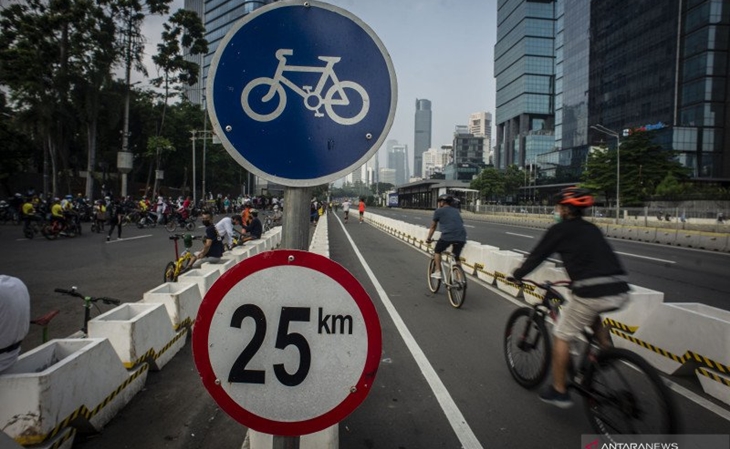 Begini Reaksi Wagub Jalur Sepeda Permanen Sudirman-Thamrin Bakal Dibongkar