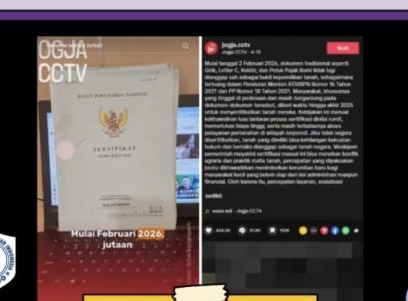 [HOAKS atau FAKTA]: Berlaku Tahun Depan, Tanah Tanpa Sertifikat akan Diambil Jadi Milik Negara