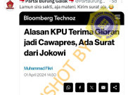 [HOAKS atau FAKTA]: KPU Loloskan Gibran Cawapres karena Surat Pribadi Jokowi