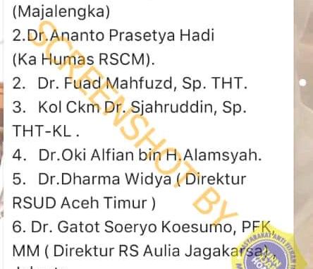Tangkapan layar hoaks kematian dokter. (Foto: Mafindo)