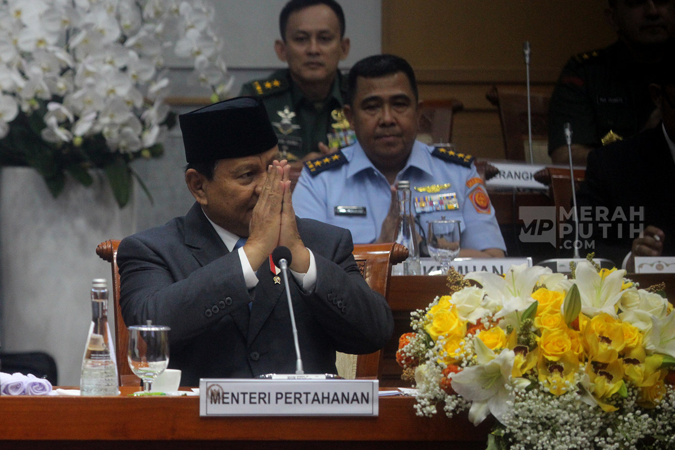 Raker Menhan Prabowo Subianto dengan Komisi I DPR Bahas RUU Kerja Sama Bidang Pertahanan