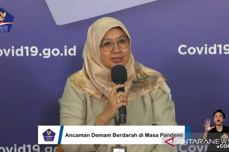 Direktur Penyakit Tular Vektor dan Zoonotik Kemenkes RI dr Siti Nadia Tarmizi. (ANTARA/Muhammad Zulfikar)
