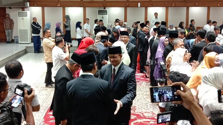 Anies Lantik dan Kukuhkan 19 Pejabat Baru, Berikut Daftarnya