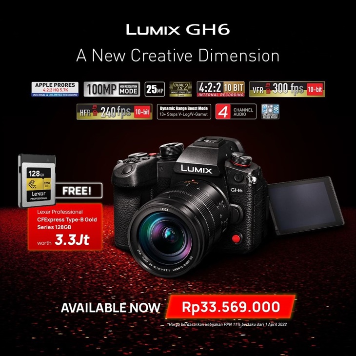 Mirrorless Lumix GH6 Cocok untuk Pencinta Fotografi dan Videografi