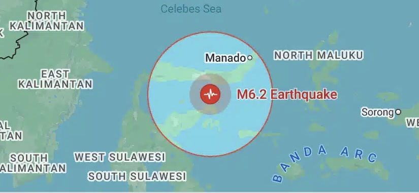 Gempa M 6,2 Guncang Gorontalo Pagi ini, Tidak Berpotensi Tsunami