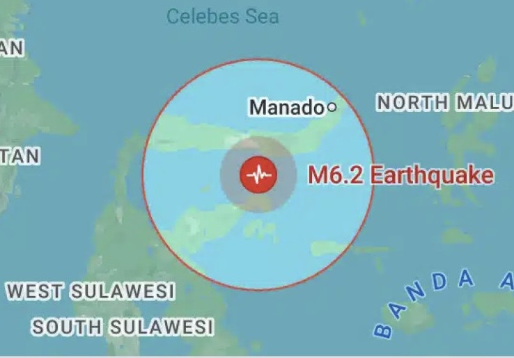 Gempa M 6,2 Guncang Gorontalo Pagi ini, Tidak Berpotensi Tsunami