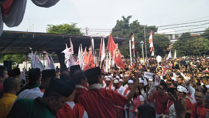 Jokowi dan Ma'ruf Amin Disambut Selawat Badar