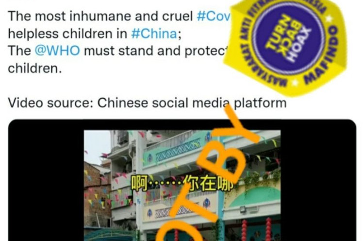 [HOAKS atau FAKTA]: Pemerintah Tiongkok Wajibkan Anak-Anak Gunakan Baju Hazmat