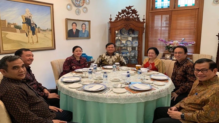 Pertemuan Megawati dan Prabowo di Teuku Umar, Menteng, Jakarta Pusat, Rabu (24/7) (Foto: TKN Jokowi-Ma'ruf)