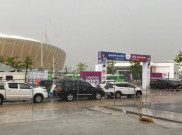 Hujan Deras Disertai Angin Kencang Guyur Stadion Morodok Jelang Penutupan SEA Games 2023