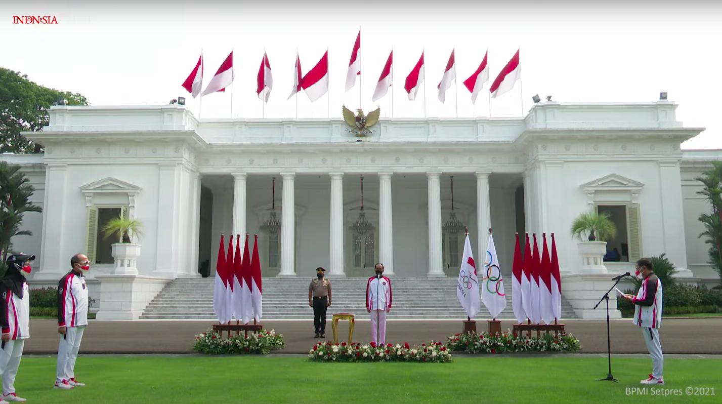 Jokowi Ingatkan Harapan Besar Pada Kontingen Indonesia di Olimpiade Tokyo