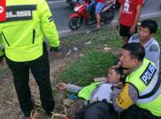 Brigadir Dian Permana Diserempet Truk Material Saat Mengurai Kemacetan