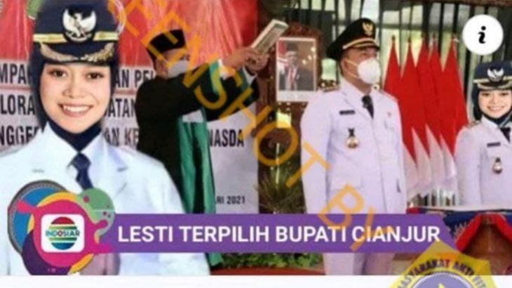 [HOAKS atau FAKTA]: Lesti Kejora Dilantik Jadi Bupati Cianjur