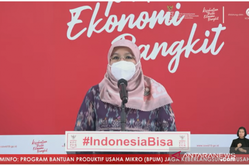 Juru Bicara Vaksinasi COVID-19 Kementerian Kesehatan RI dr. Siti Nadia Tarmizi, M.Epid berbicara dalam Keterangan pers virtual di Jakarta, Rabu (29/9/2021). ANTARA/Martha Herlinawati Simanjuntak)