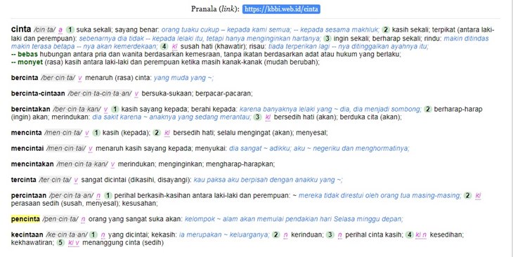 pencinta