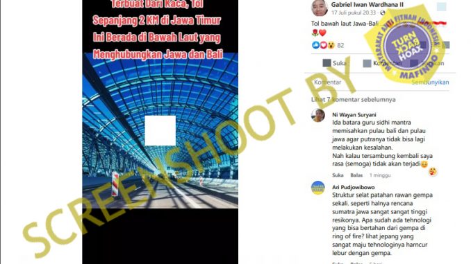 [HOAKS atau FAKTA]: Tol Bawah Laut Segera Dibangun untuk Hubungkan Jawa-Bali
