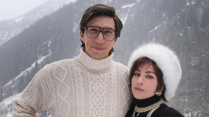 Lady Gaga dan Adam Driver Foto Bareng untuk 'House of Gucci'