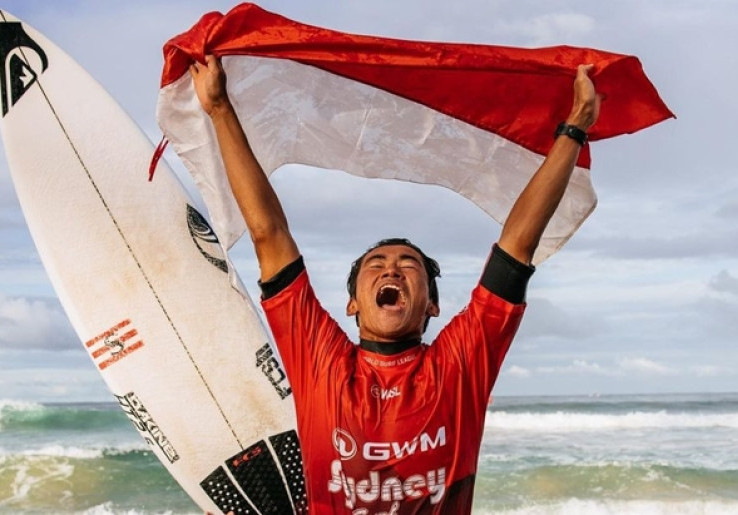 Mengenal Rio Waida, Peselancar Indonesia Juara Sydney Surf Pro 2022