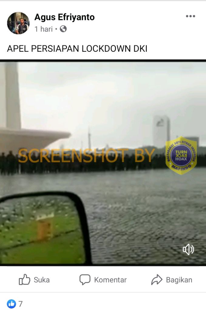 Hoaks lockdown Jakarta.(Foto: Mafindo)