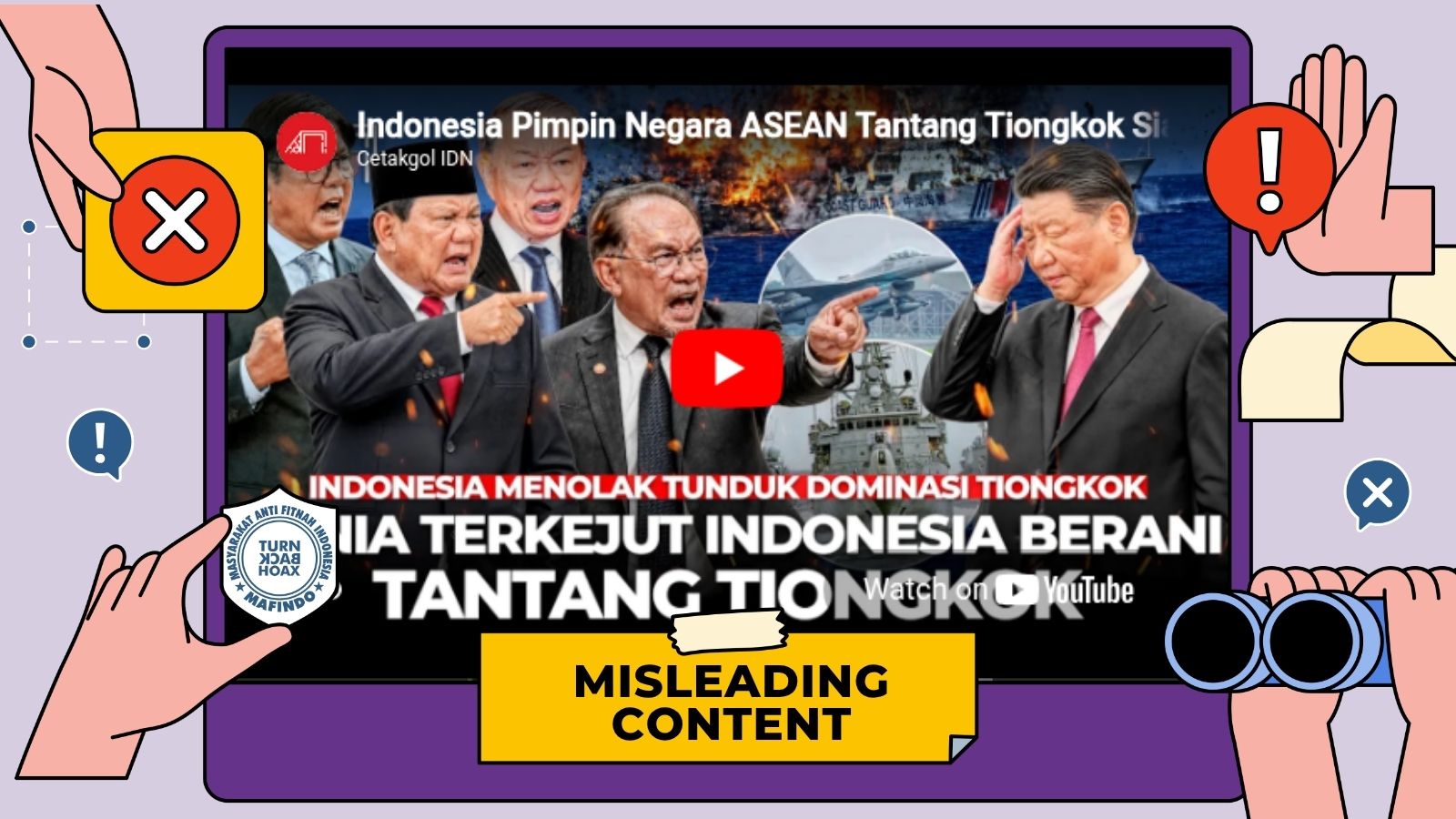 [HOAKS atau FAKTA]: Indonesia Pimpin Negara ASEAN Rebut Laut China Selatan