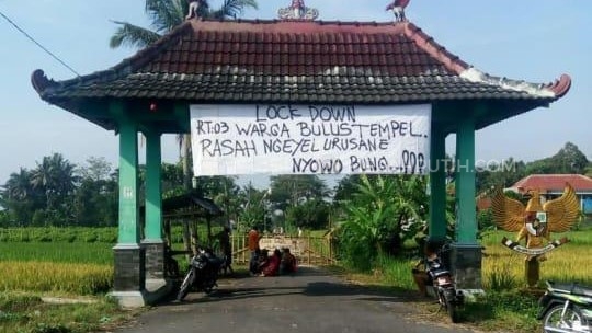Sejumlah Dusun di Sleman Pilih Lockdown Secara Mandiri