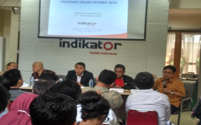 Pemaparan hasil survei Indikator Politik Indonesia di Jakarta