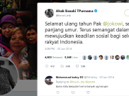 Ultah Jokowi Trending Topik Twitter, Intip Ucapan Selamat dari Ahok