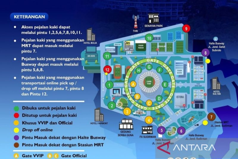 Laga Indonesia Vs China, Suporter Timnas Cuma Boleh Masuk GBK Lewat 3 Pintu Ini