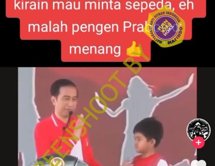 [HOAKS atau FAKTA]: Anak Kecil Jawab Cita-citanya Ingin Prabowo jadi Presiden