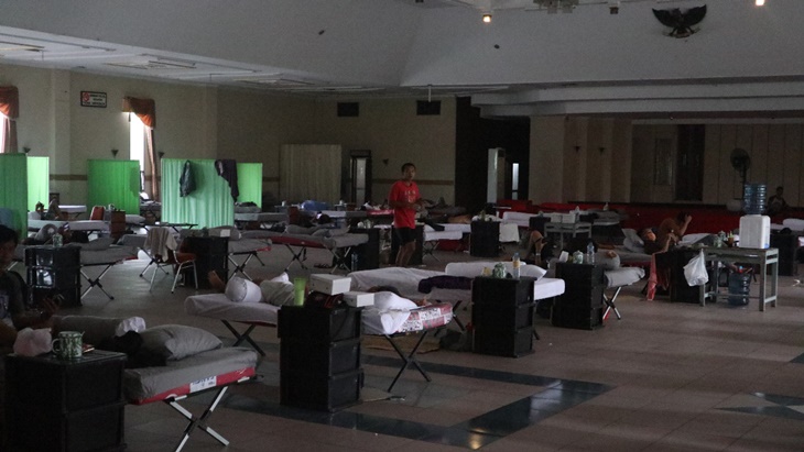 Para pemudik sedang jalani masa karantina di Graha Wisata Niaga Solo