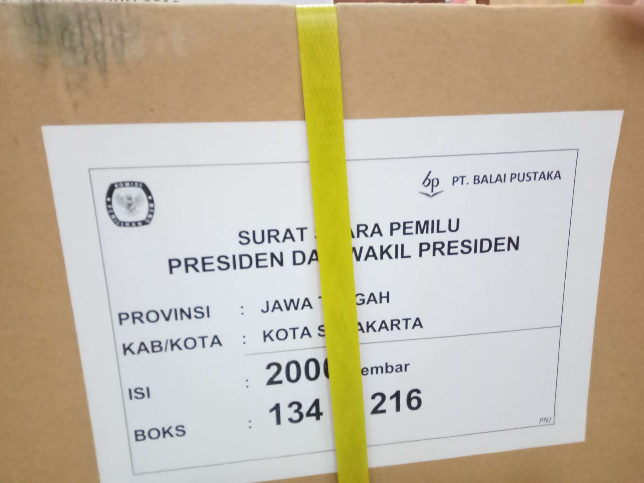 Sebulan Lagi Pencoblosan, Surat Suara Tercetak Baru 89 Persen