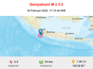 Gempa Magnitudo 5,5 Guncang Banten, Tak Berpotensi Tsunami