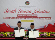 Prosesi Sertijab Menko PMK Muhadjir Effendy Kepada Pratikno 