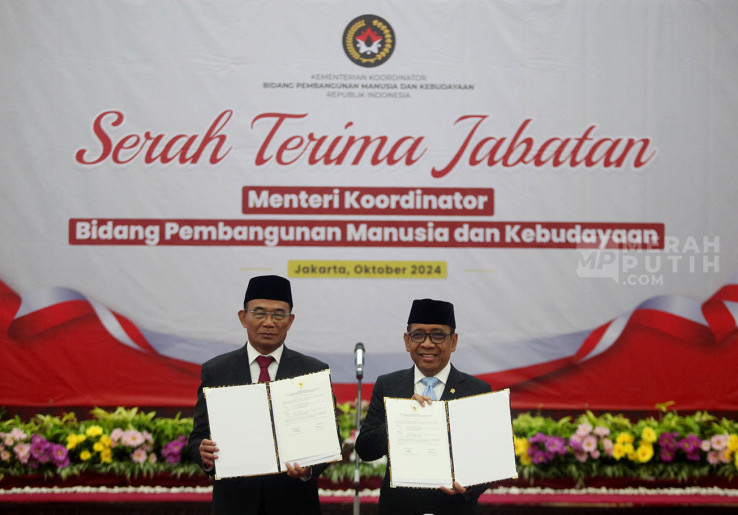 Prosesi Sertijab Menko PMK Muhadjir Effendy Kepada Pratikno