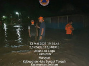 Ratusan Keluarga Kalsel Berlebaran di Tengah Banjir