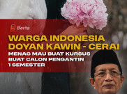 Warga Indonesia Doyan Kawin-Cerai, Kemenag Mau Buat Kursus Calon Pengantin 1 Semester