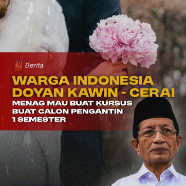 Warga Indonesia Doyan Kawin-Cerai, Kemenag Mau Buat Kursus Calon Pengantin 1 Semester