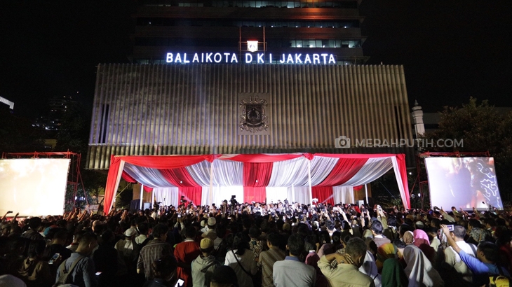Sampaikan Pidato Politik, Anies: Terima Kasih Pak Ahok, Djarot, dan Jokowi