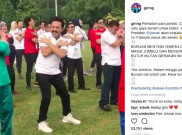 Seru, Giring Nidji Pamer Senam Bareng Presiden Jokowi