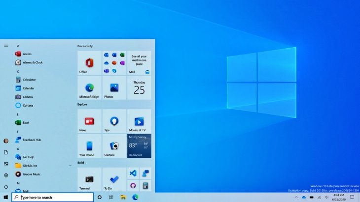 Menu Start Baru Windows 10